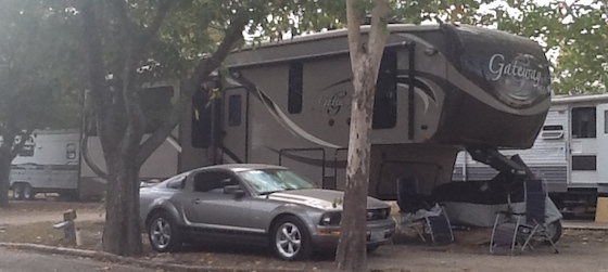 rv with mustang