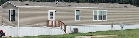 long side of mobile home
