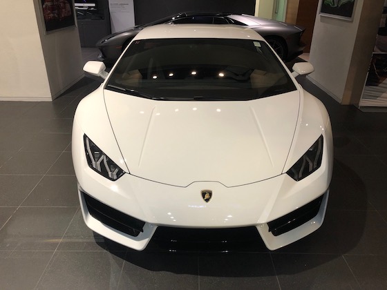 white Lamborghini